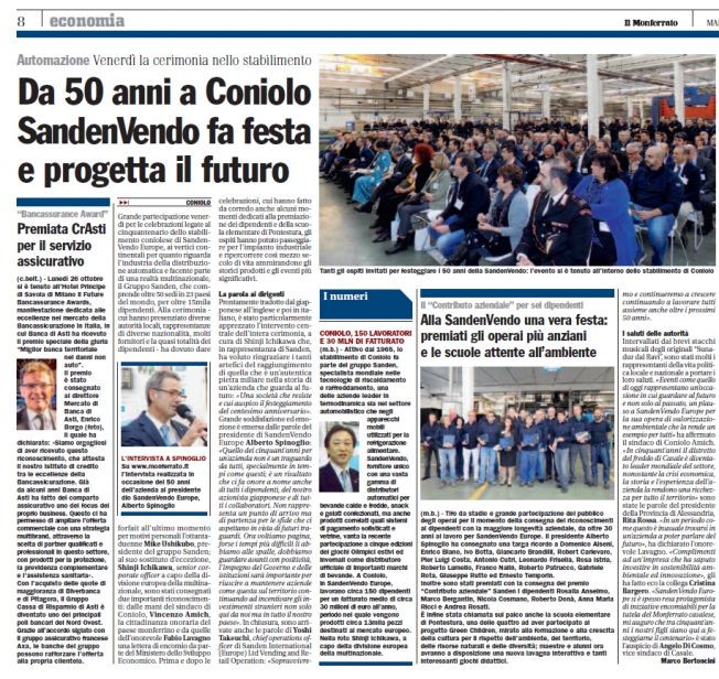 Sandenvendo 50th Anniversary Of Factory In Italy